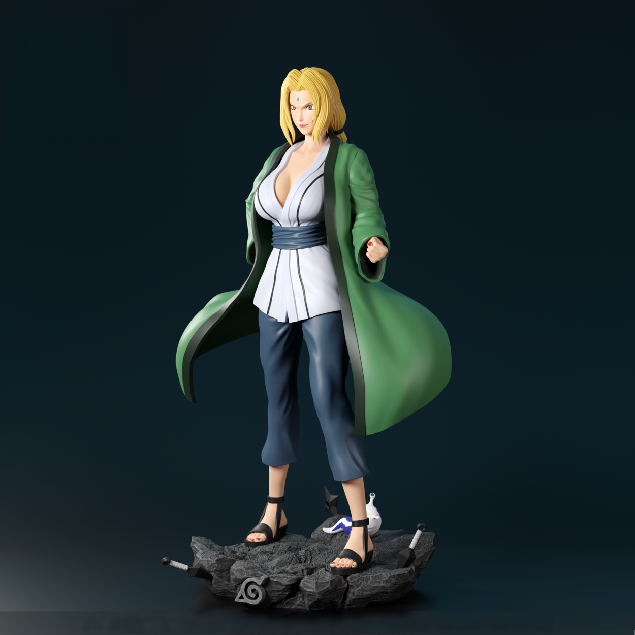 Tsunade Special Edition - Naruto - STL 3D Print Files - 3D Printed Garage Kit ガレージキット Resin Model Scale Figure フィギュア