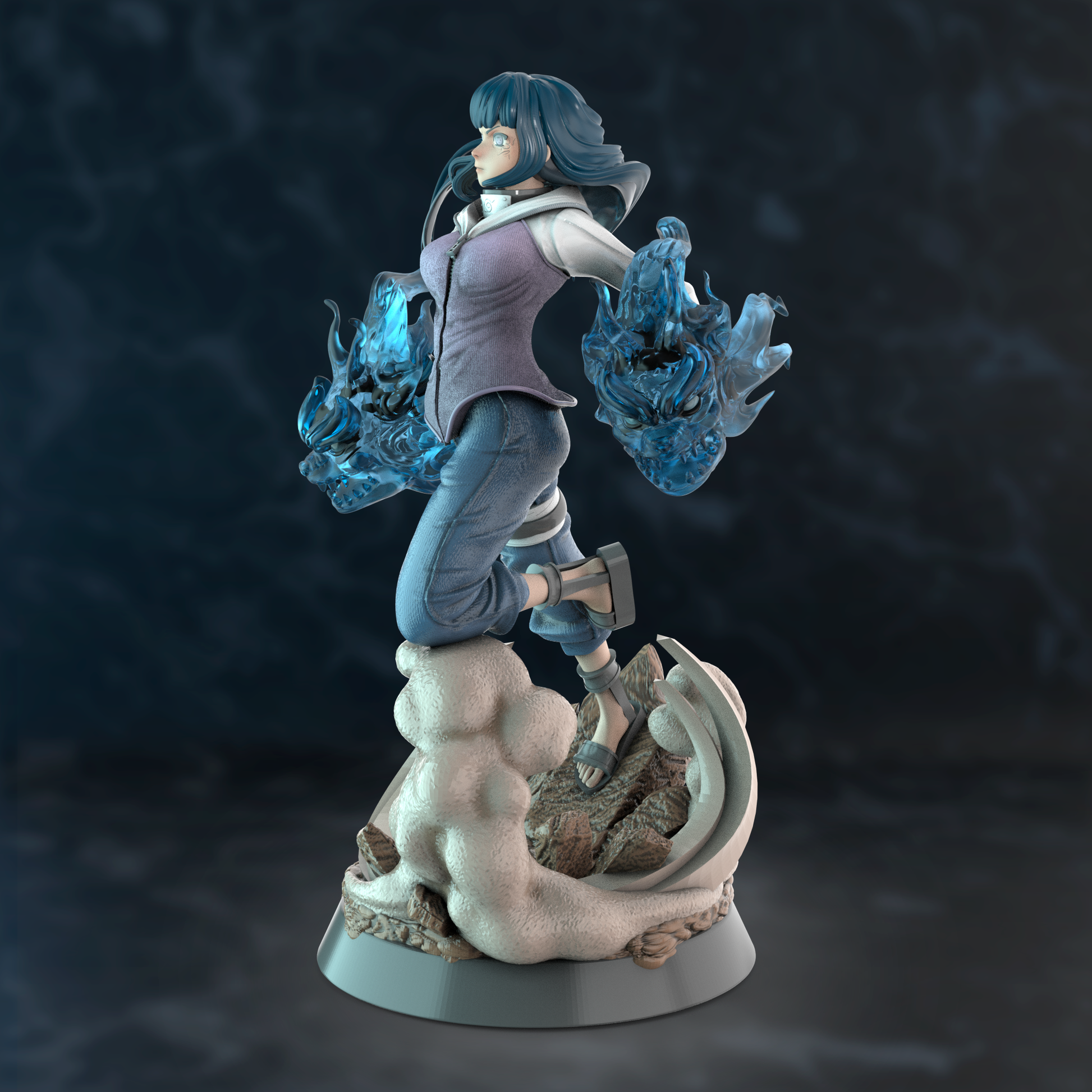 Hinata Hyuga Special Edition - Naruto - STL 3D Print Files - 3D Printed Garage Kit ガレージキット Resin Model Scale Figure フィギュア