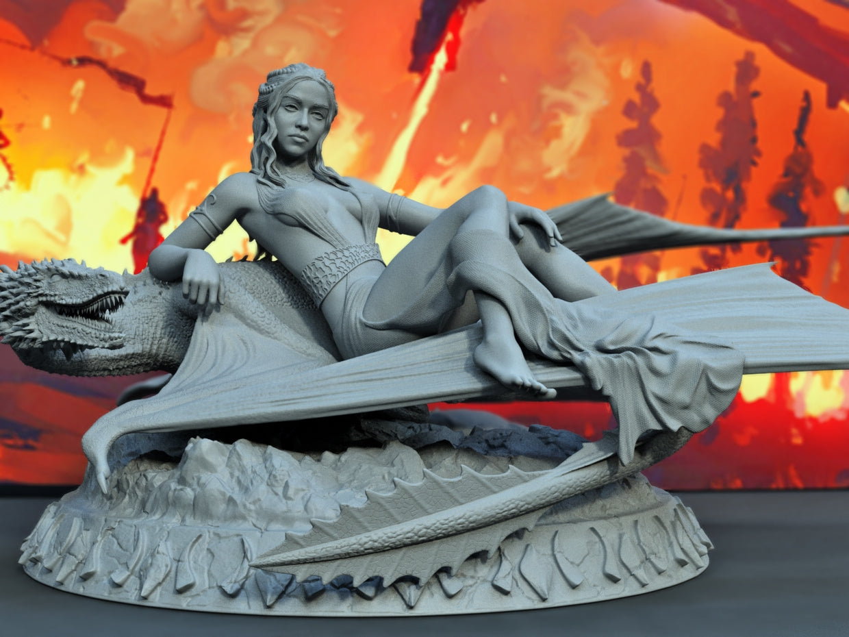 Daenerys Targaryen Special Edition - Game of Thrones - STL 3D Print Files - 3D Printed Garage Kit ガレージキット Resin Model Scale Figure フィギュア