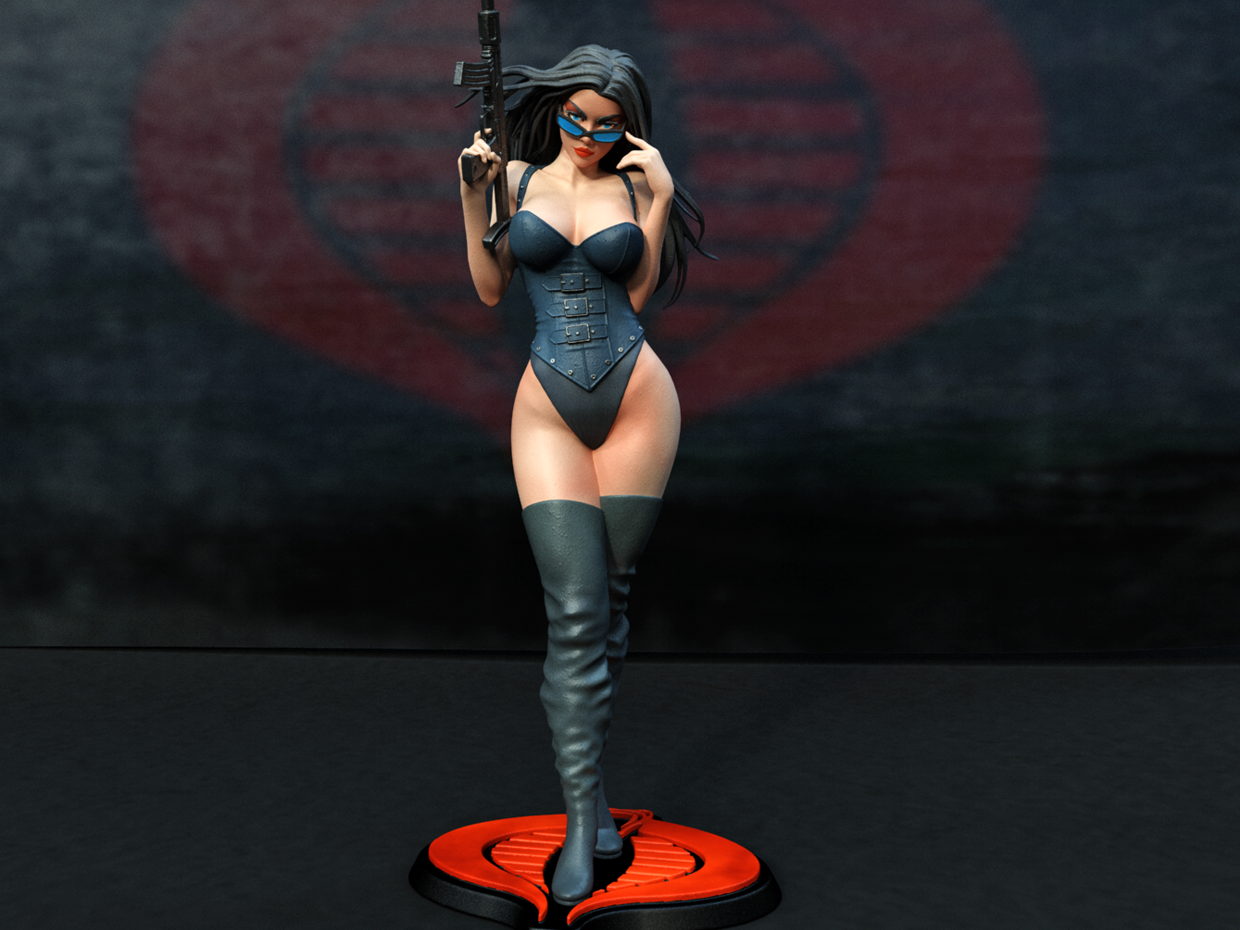 1261 Baroness Special Edition - G.I. Joe - STL 3D Print Files - 3D Printed Garage Kit ガレージキット Resin Model Scale Figure フィギュア