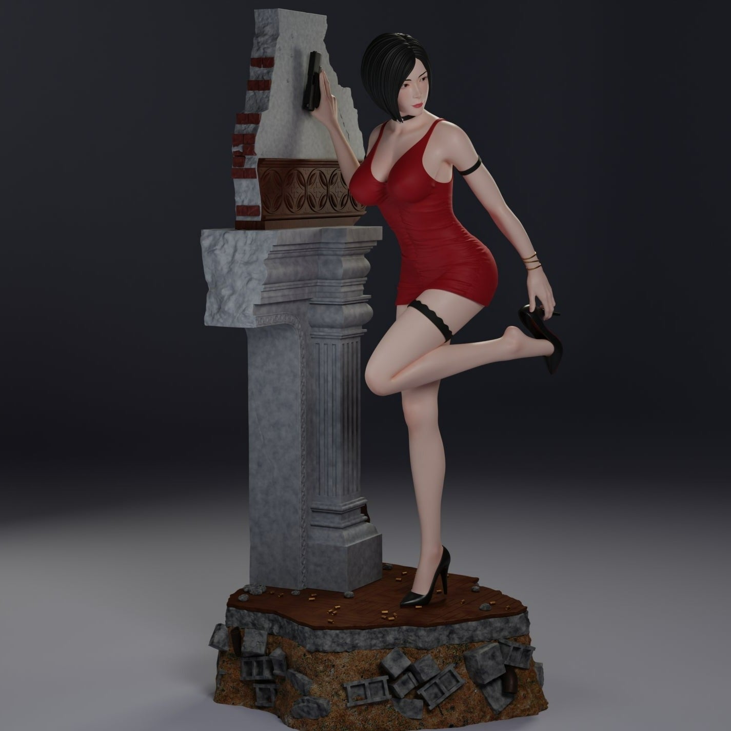 Ada Wong Special Edition - Resident Evil - STL 3D Print Files - 3D Printed Garage Kit ガレージキット Resin Model Scale Figure フィギュア