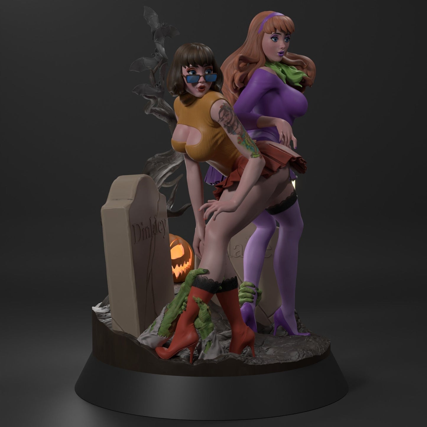 Daphne and Velma Special Edition - Scooby-Doo - STL 3D Print Files - 3D Printed Garage Kit ガレージキット Resin Model Scale Figure フィギュア