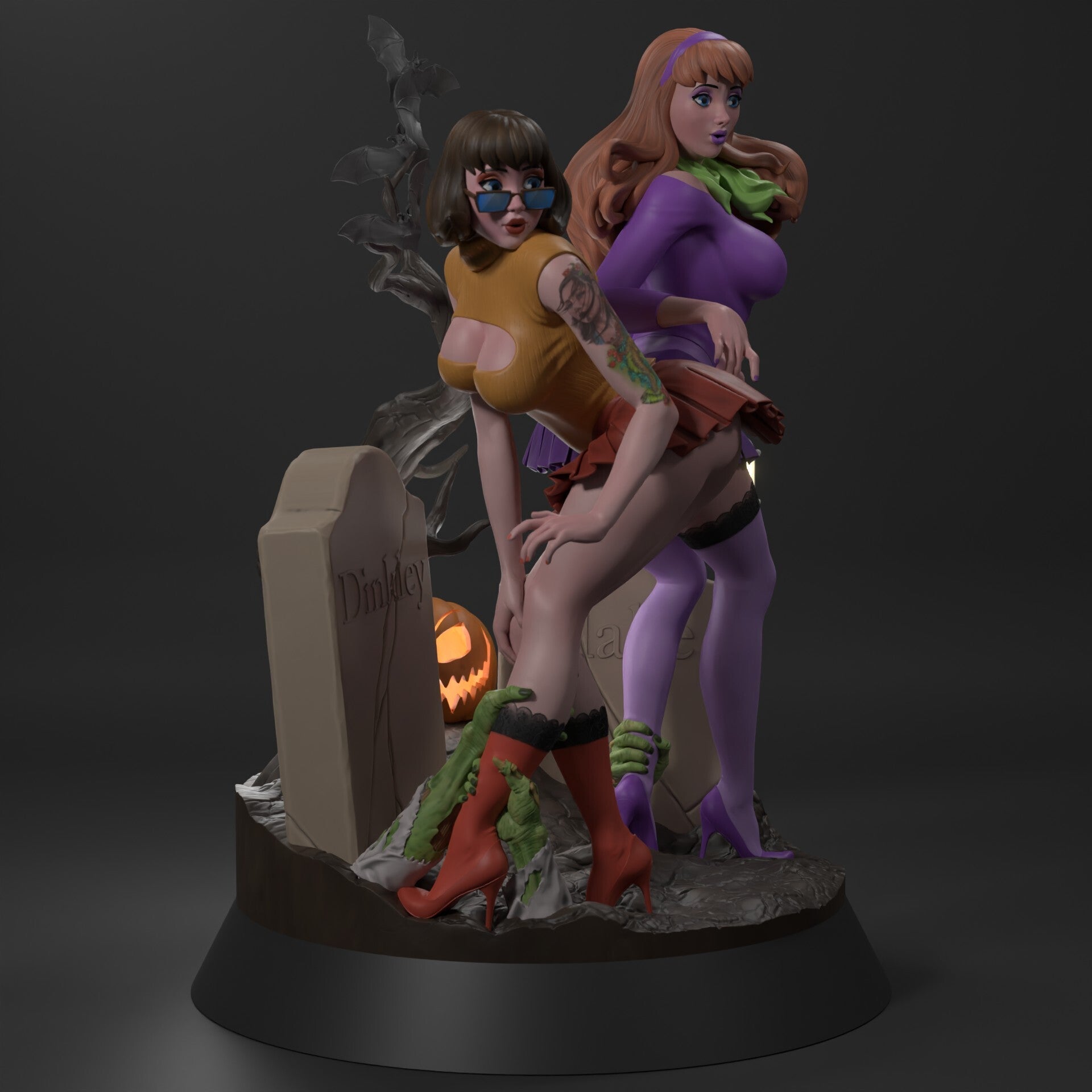 Daphne and Velma Special Edition - Scooby-Doo - STL 3D Print Files - 3D Printed Garage Kit ガレージキット Resin Model Scale Figure フィギュア