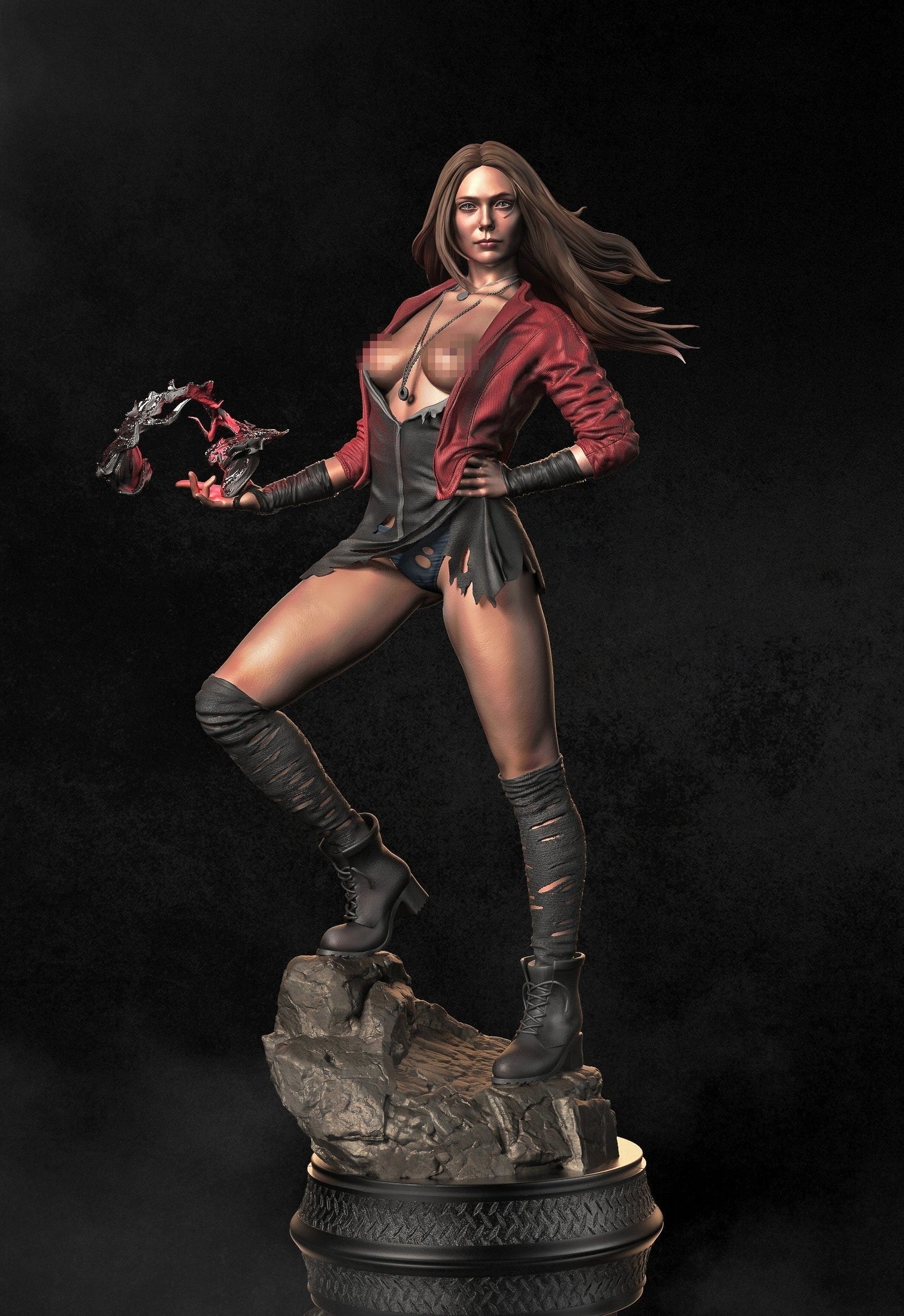 Scarlet Witch Special Edition - Wanda Maximoff - STL 3D Print Files - 3D Printed Garage Kit ガレージキット Resin Model Scale Figure フィギュア