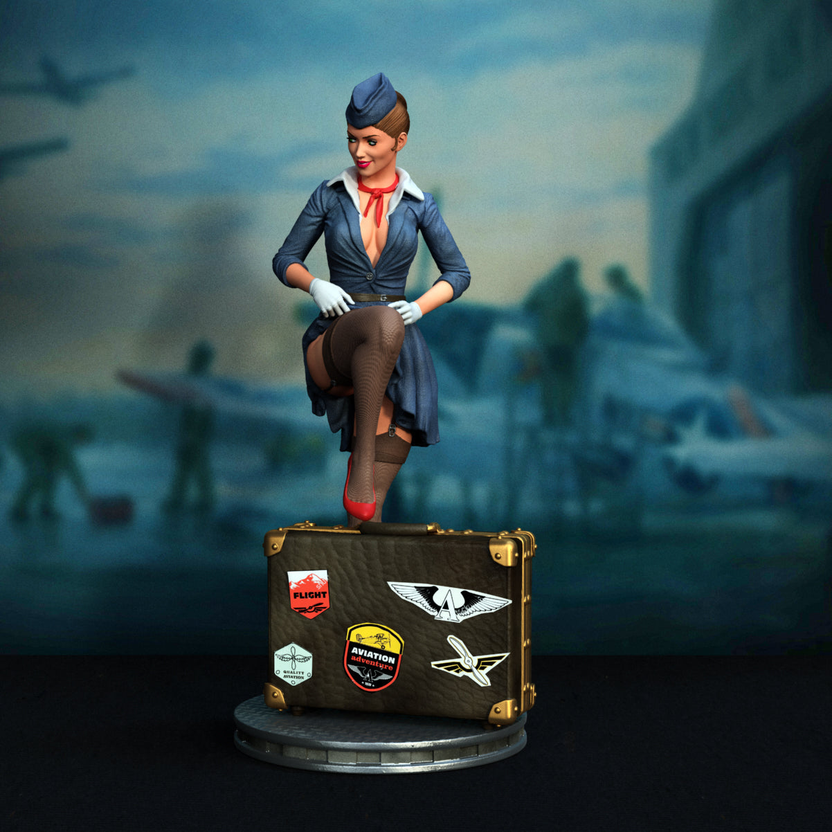 Stewardess Pinup Special Edition 1/8 Scale