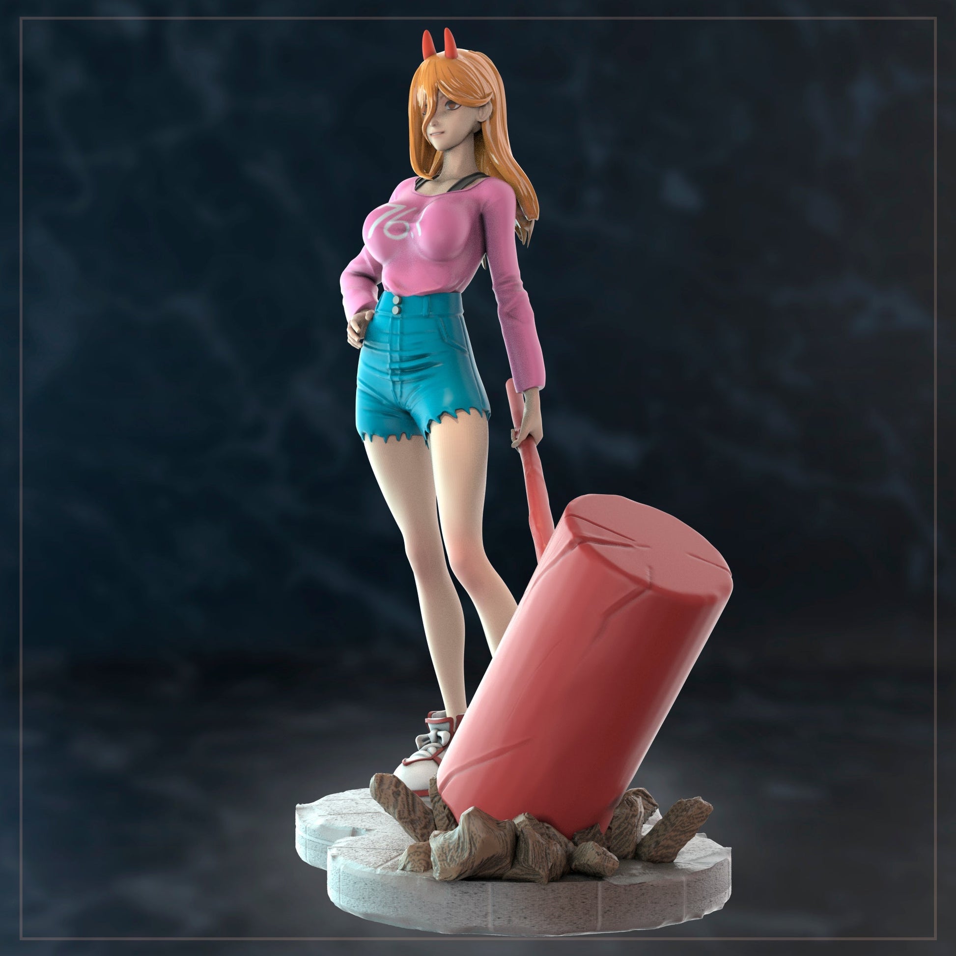 1297 Power Special Edition - Chainsaw Man - STL 3D Print Files - 3D Printed Garage Kit ガレージキット Resin Model Scale Figure フィギュア