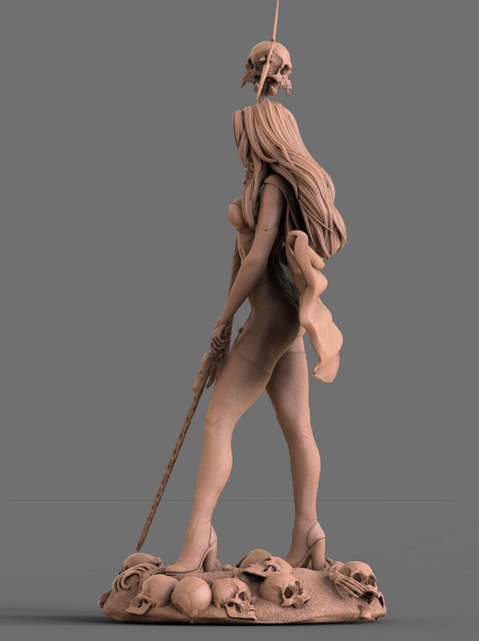 Lady Death Special Edition - STL 3D Print Files - 3D Printed Garage Kit ガレージキット Resin Model Scale Figure フィギュア