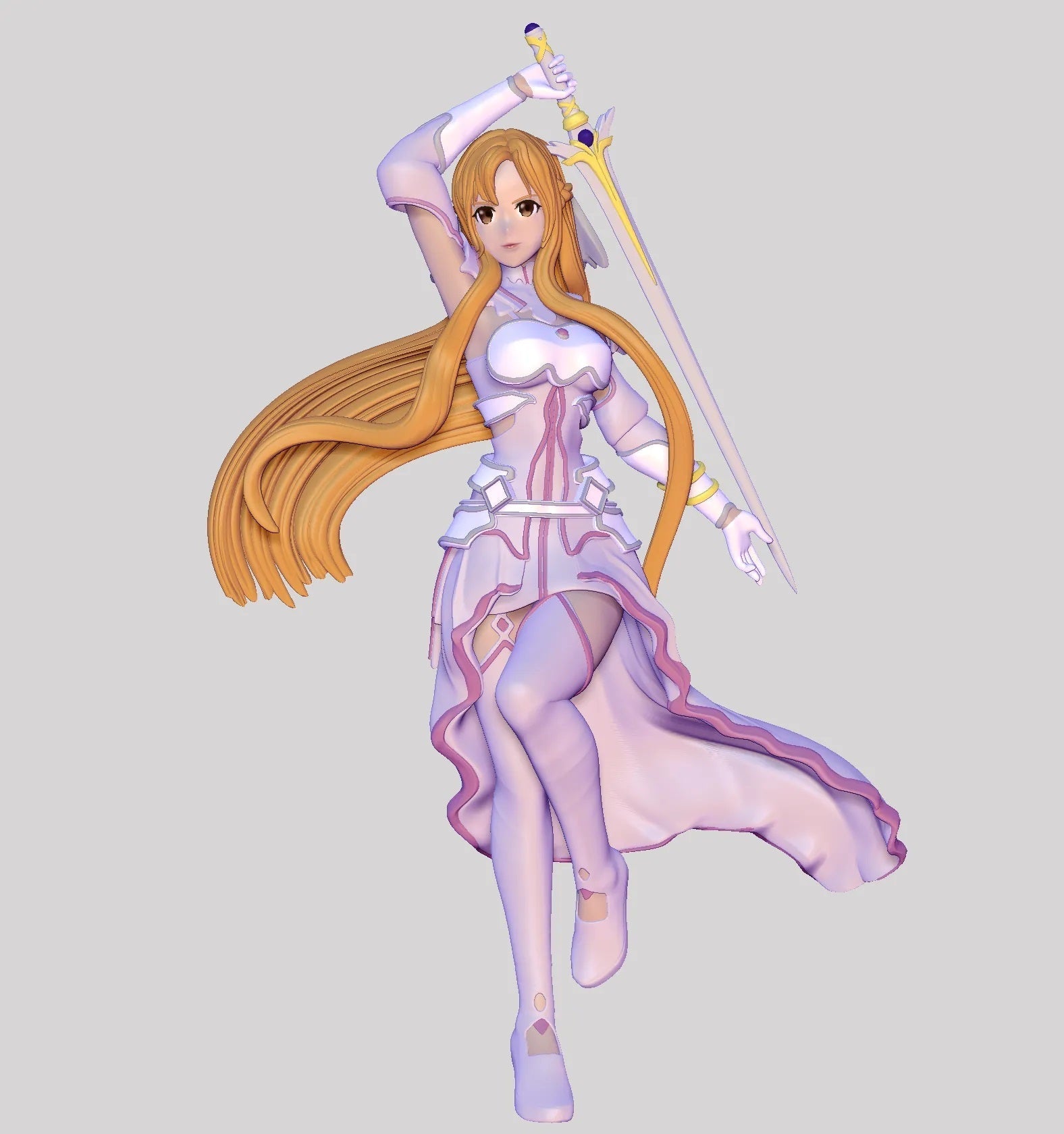 Yuuki Asuna Special Edition - Sword Art Online - STL 3D Print Files - 3D Printed Garage Kit ガレージキット Resin Model Scale Figure フィギュア