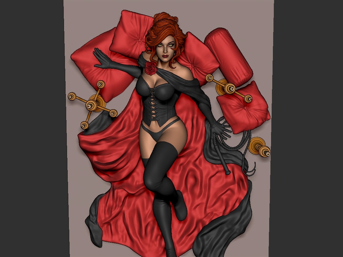 Jean Grey Special Edition - Black Queen - STL 3D Print Files - 3D Printed Garage Kit ガレージキット Resin Model Scale Figure フィギュア