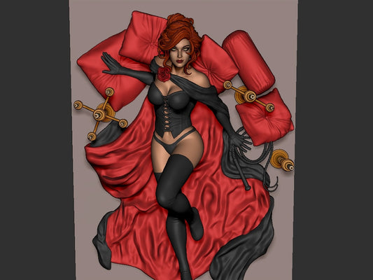 Jean Grey Special Edition - Black Queen - STL 3D Print Files - 3D Printed Garage Kit ガレージキット Resin Model Scale Figure フィギュア