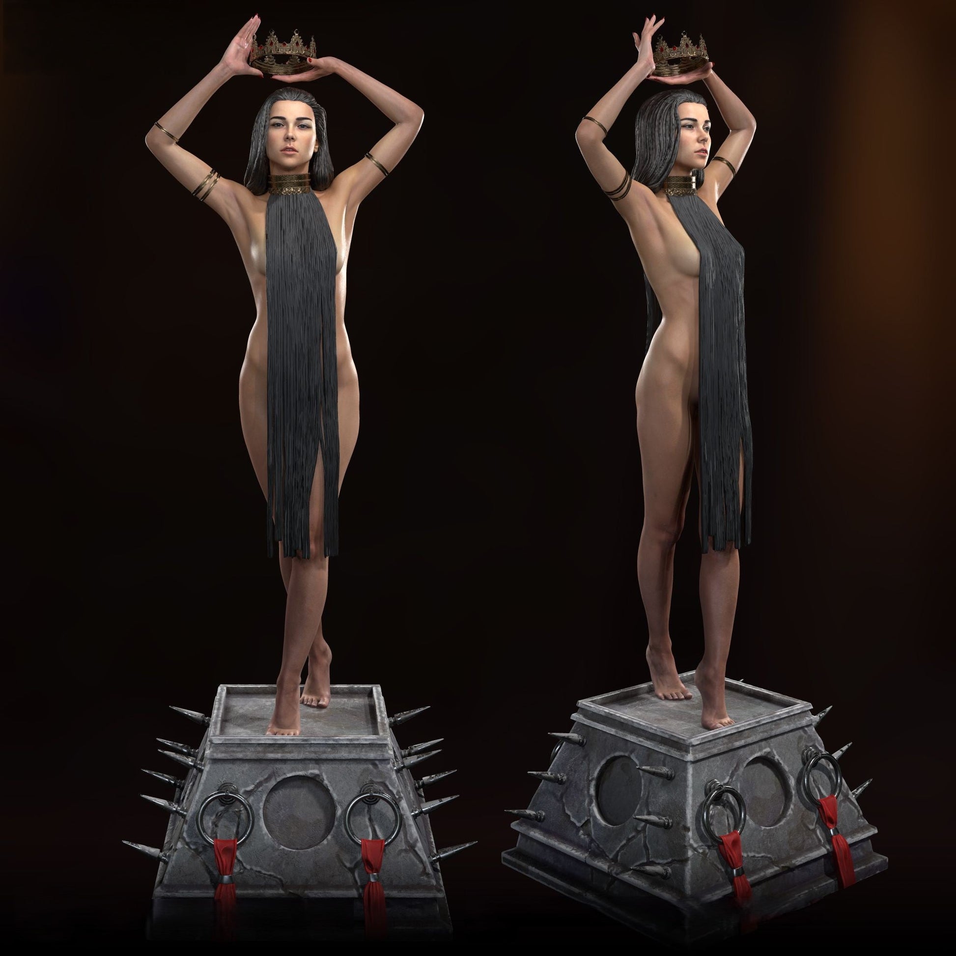 Nude Lady Special Edition - STL 3D Print Files - 3D Printed Garage Kit ガレージキット Resin Model Scale Figure フィギュア