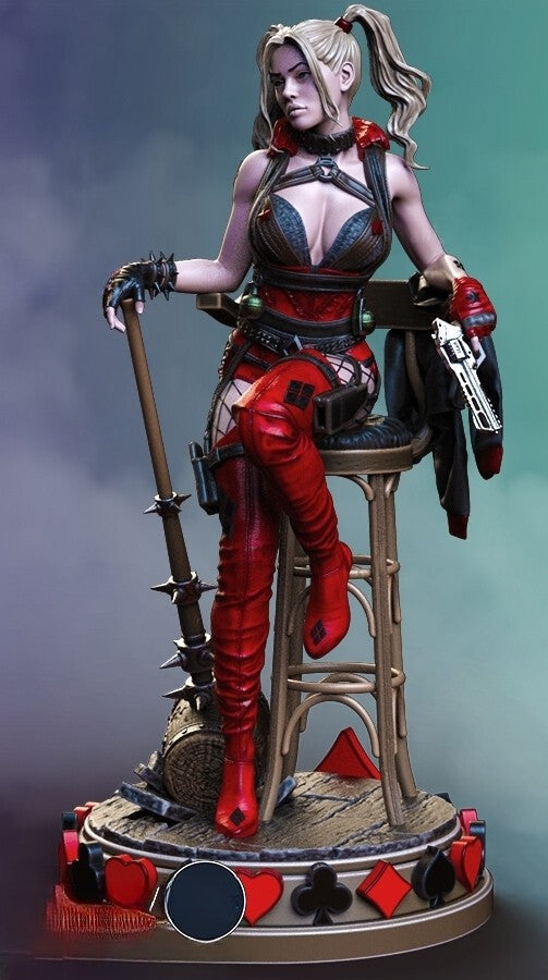 1572 Harley Quinn - DC Comics - STL 3D Print Files - 3D Printed Garage Kit ガレージキット Resin Model Scale Figure フィギュア