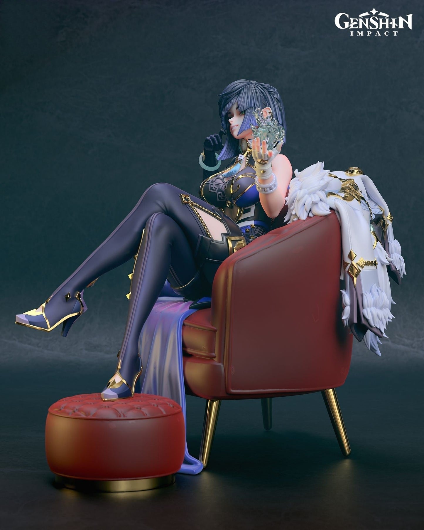 Yelan - Genshin Impact - STL 3D Print Files - 3D Printed Garage Kit ガレージキット Resin Model Scale Figure フィギュア