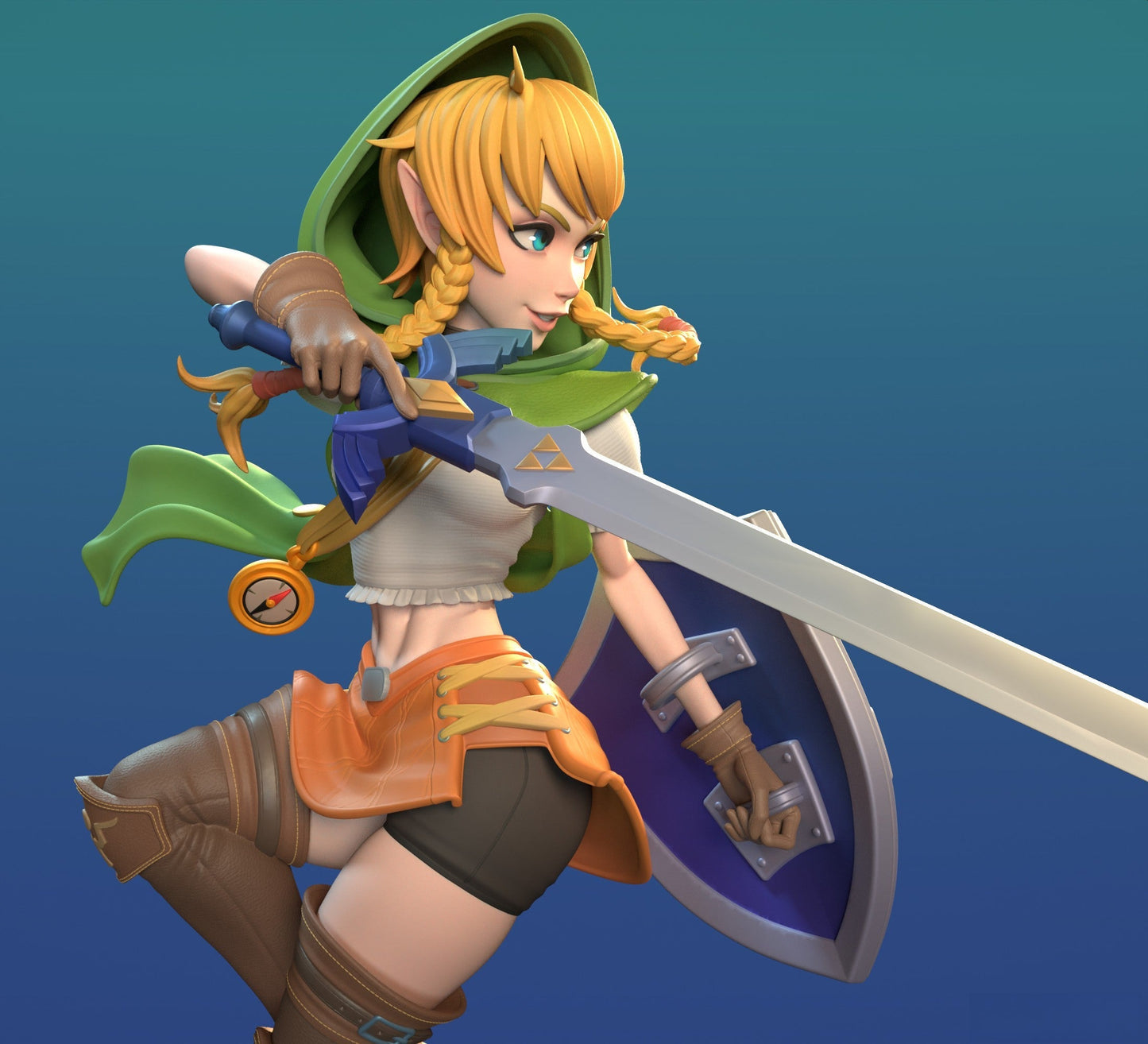 Linkle Special Edition - The Legend of Zelda - STL 3D Print Files - 3D Printed Garage Kit ガレージキット Resin Model Scale Figure フィギュア