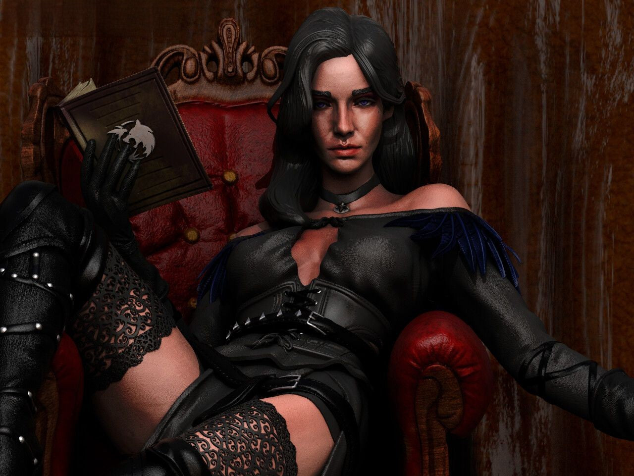 Yennefer of Vengerberg - STL 3D Print Files - 3D Printed Garage Kit ガレージキット Resin Model Scale Figure フィギュア