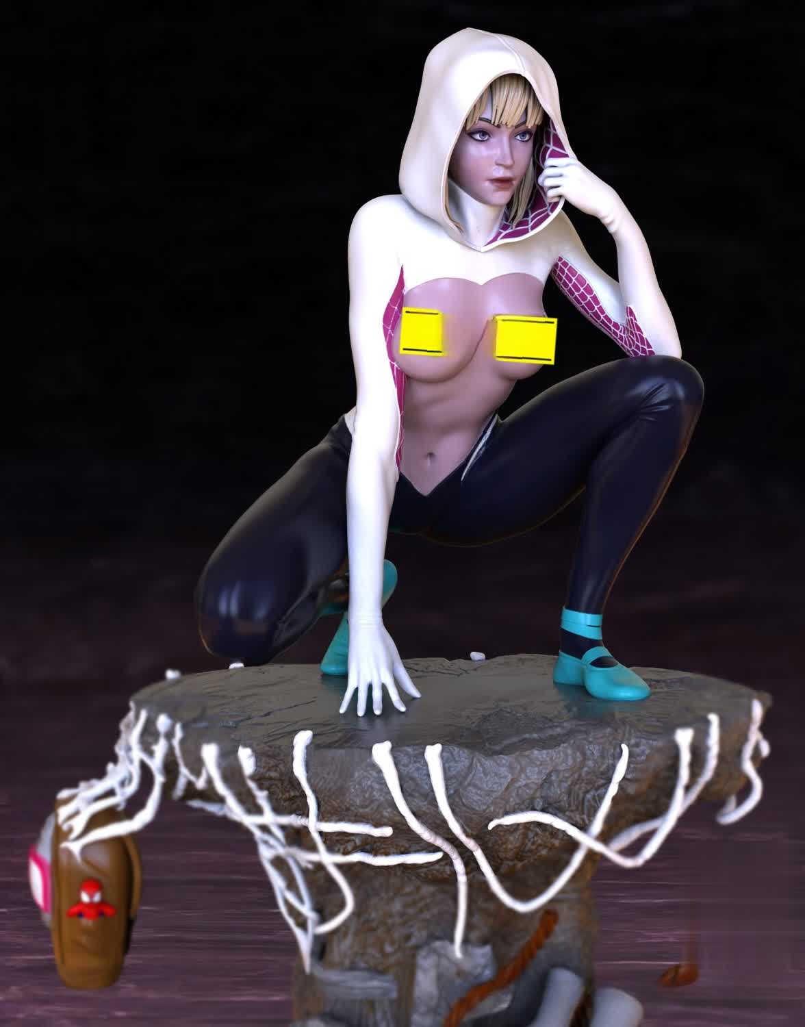 1330 Spider Gwen Special Edition - STL 3D Print Files - 3D Printed Garage Kit ガレージキット Resin Model Scale Figure フィギュア