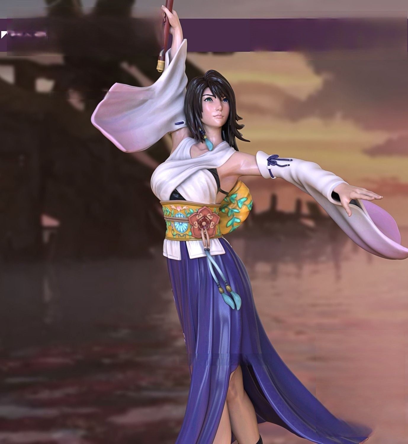 1292 Yuna Special Edition- Final Fantasy - STL 3D Print Files - 3D Printed Garage Kit ガレージキット Resin Model Scale Figure フィギュア
