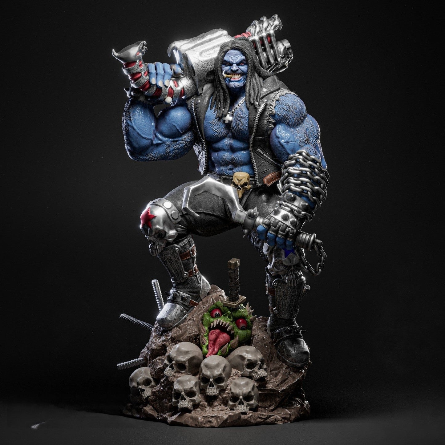 1528 Lobo - DC Comics - STL 3D Print Files - 3D Printed Garage Kit ガレージキット Resin Model Scale Figure フィギュア