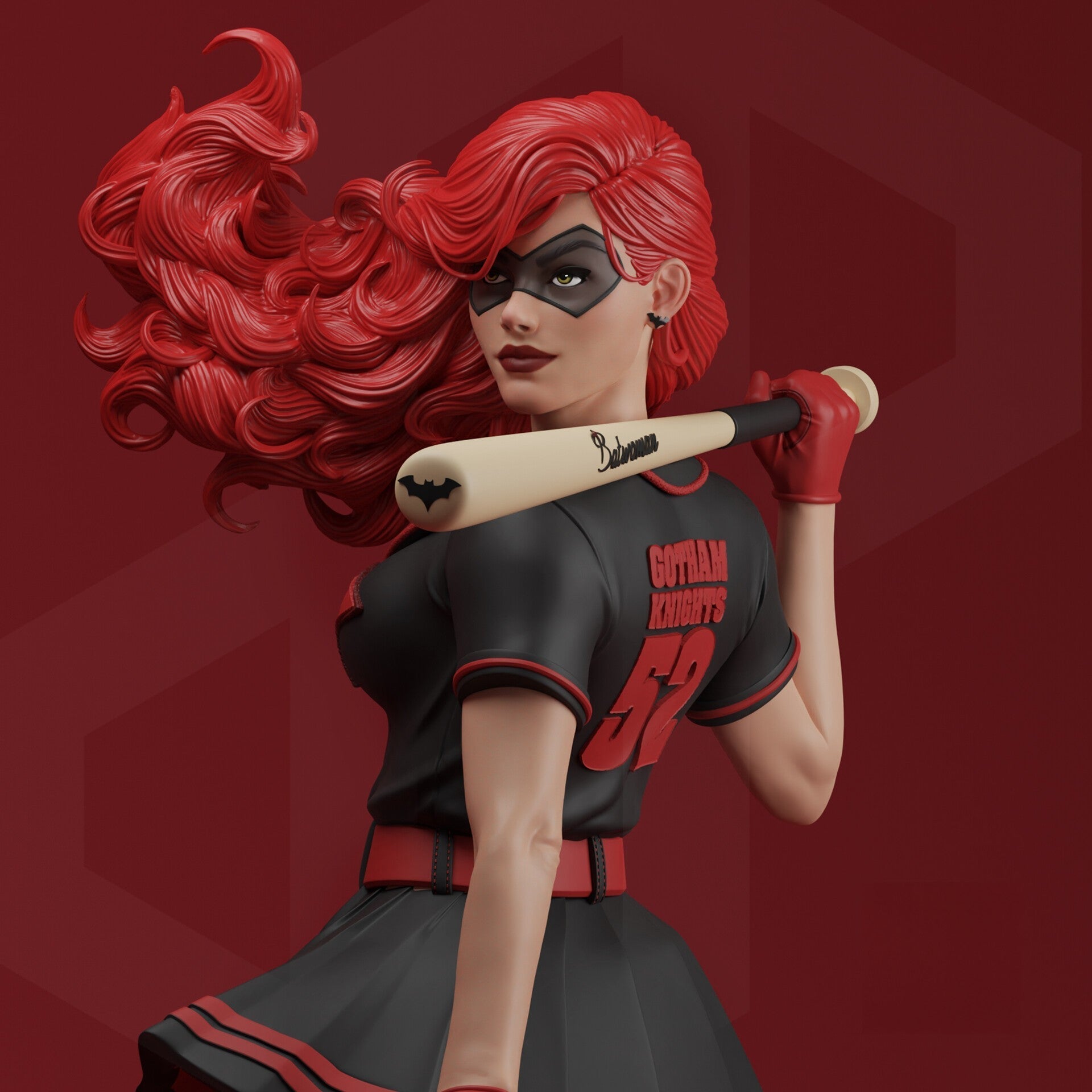 1341 Batwoman - DC Bombshells - Kate Kane - STL 3D Print Files - 3D Printed Garage Kit ガレージキット Resin Model Scale Figure フィギュア