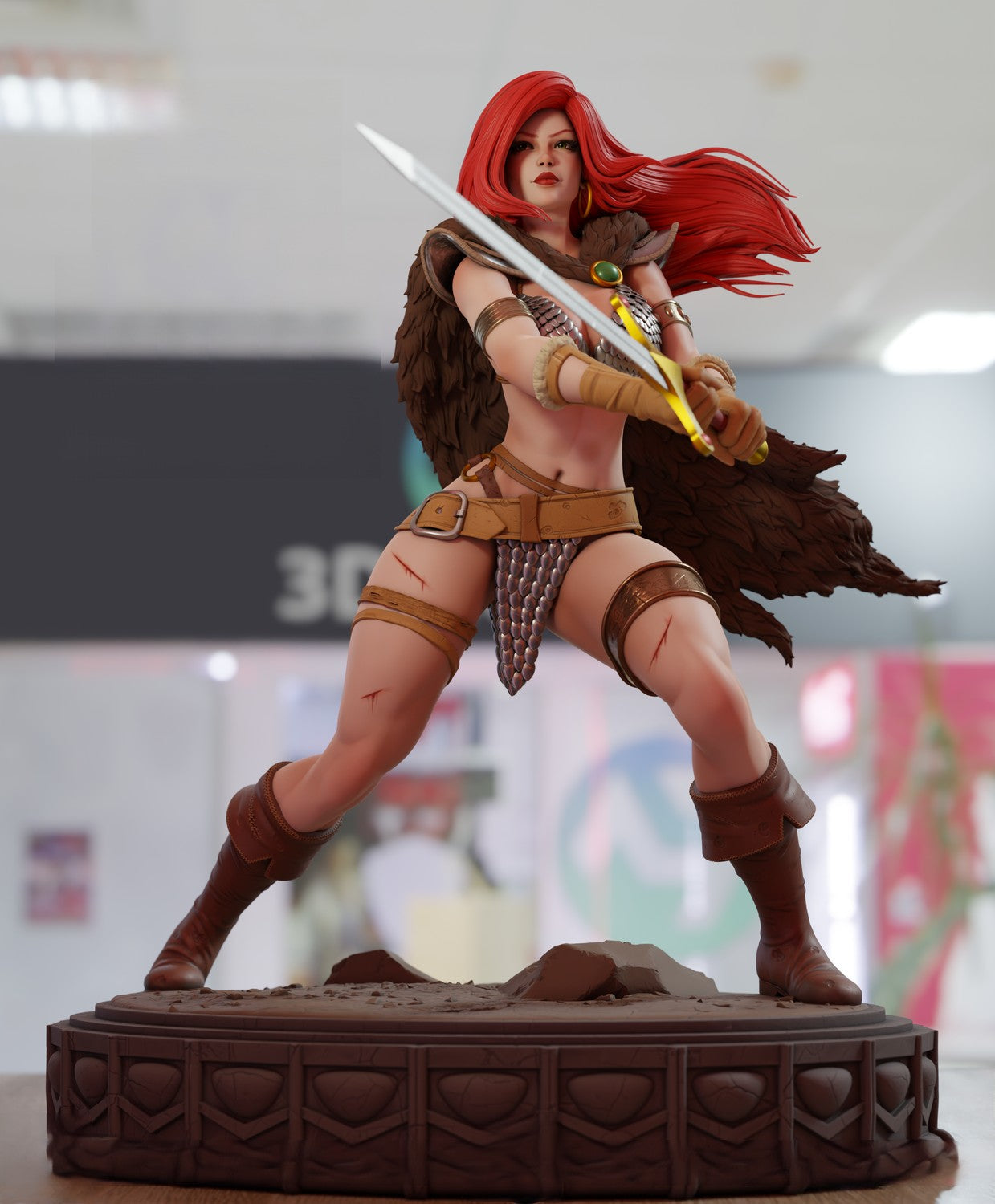 1357 Red Sonja Special Edition - Marvel Comics - STL 3D Print Files - 3D Printed Garage Kit ガレージキット Resin Model Scale Figure フィギュア