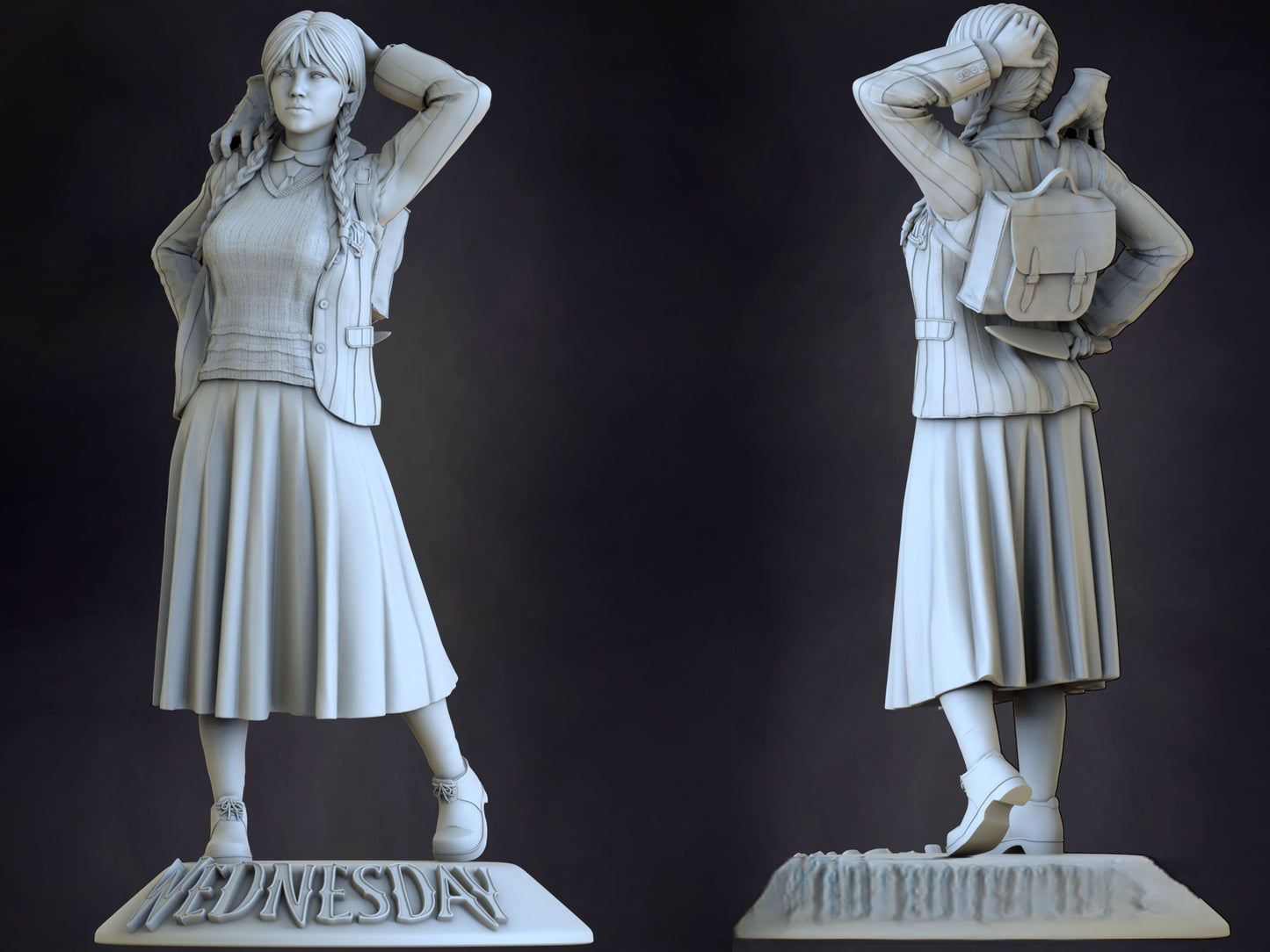 Wednesday Addams Special Edition - STL 3D Print Files - 3D Printed Garage Kit ガレージキット Resin Model Scale Figure フィギュア