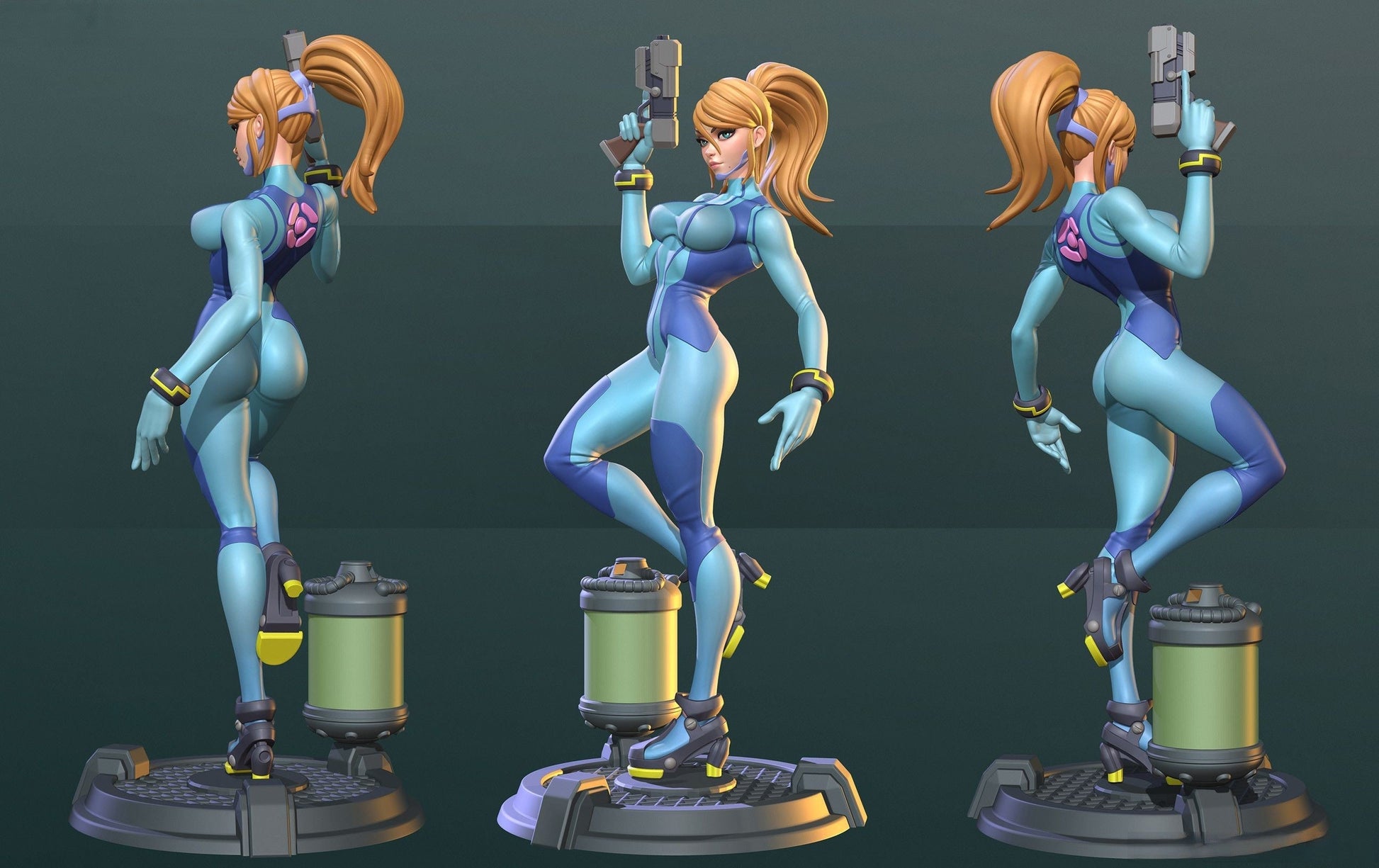 1303 Samus Aran Zero Suit Special Edition - Metroid - STL 3D Print Files - 3D Printed Garage Kit ガレージキット Resin Model Scale Figure フィギュア