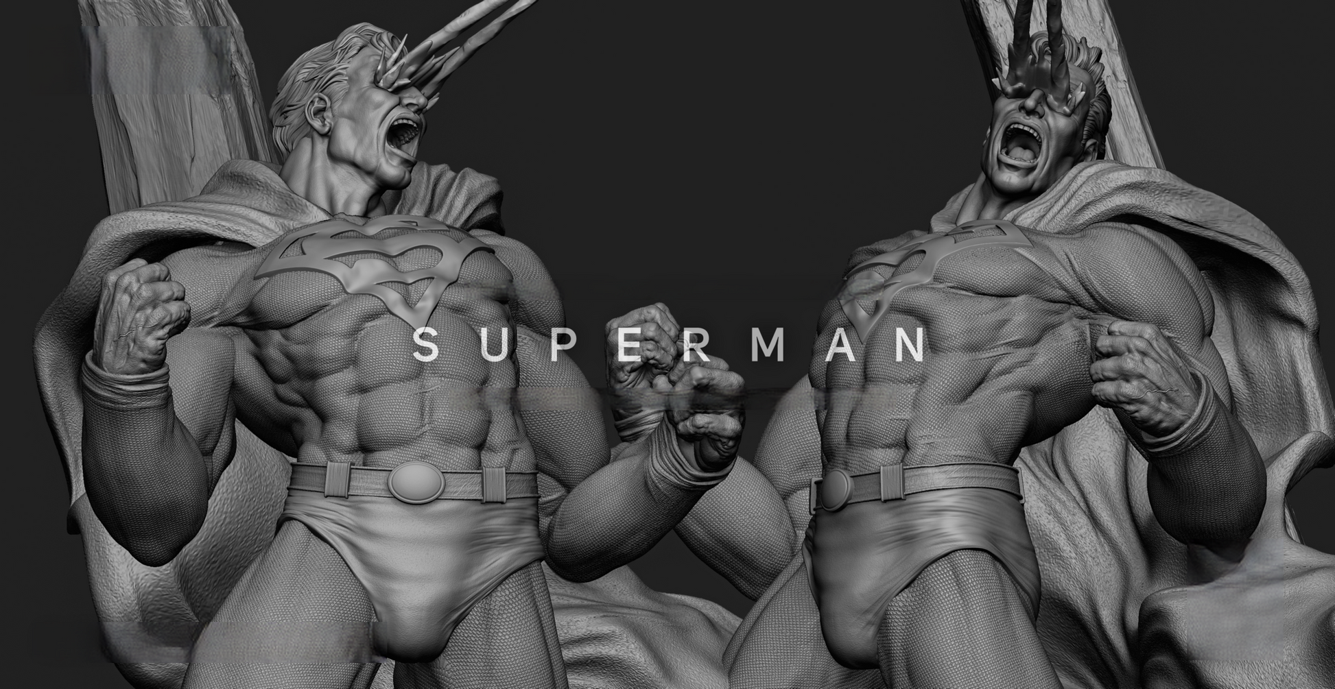 Superman Red Eyes - DC Comics - STL 3D Print Files - 3D Printed Garage Kit ガレージキット Resin Model Scale Figure フィギュア