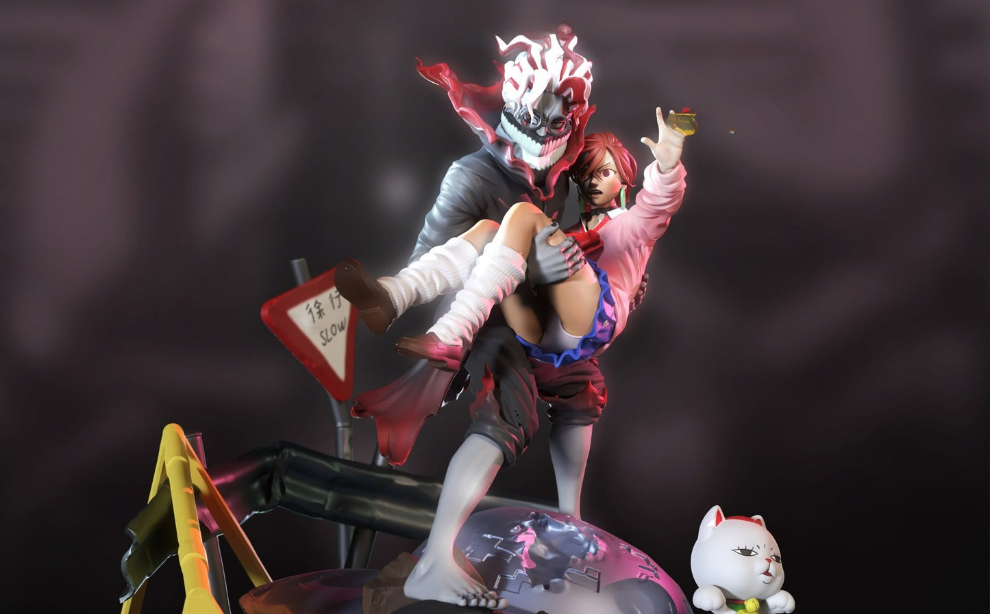 Momo Ayase Special Edition and Okarun 1/8 Scale