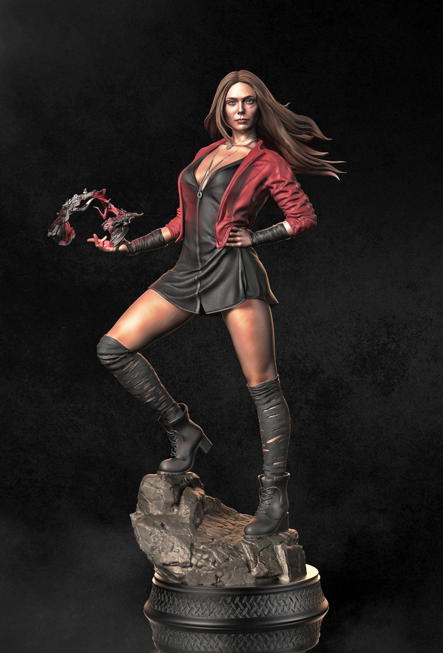 Scarlet Witch Special Edition - Wanda Maximoff - STL 3D Print Files - 3D Printed Garage Kit ガレージキット Resin Model Scale Figure フィギュア