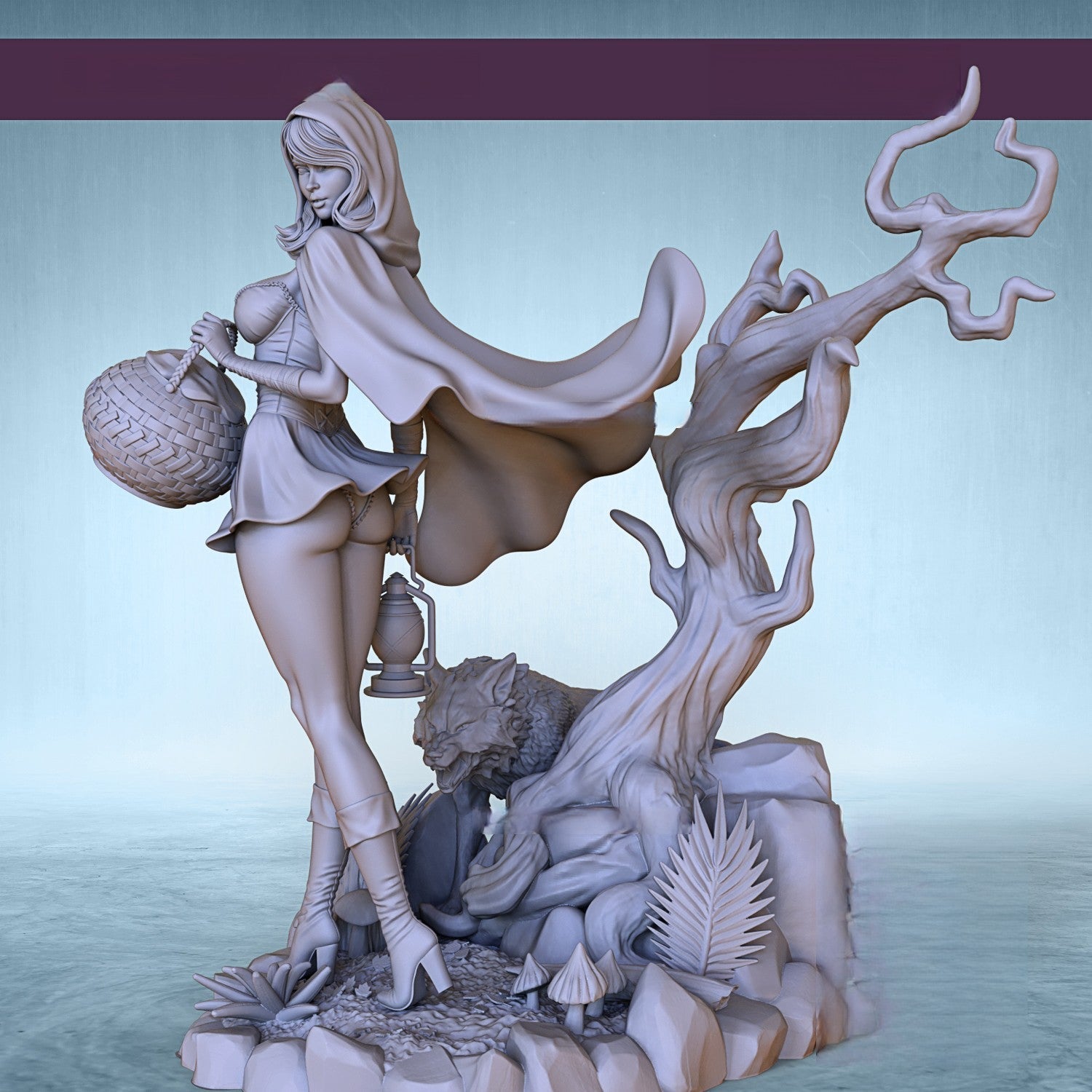 Red Hood Waifu Special Edition - STL 3D Print Files - 3D Printed Garage Kit ガレージキット Resin Model Scale Figure フィギュア