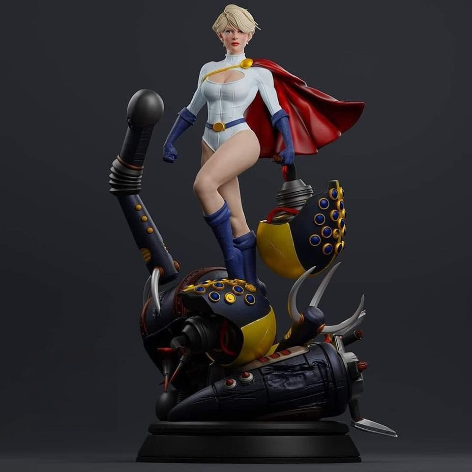 1368 Power Girl - DC Comics - STL 3D Print Files - 3D Printed Garage Kit ガレージキット Resin Model Scale Figure フィギュア