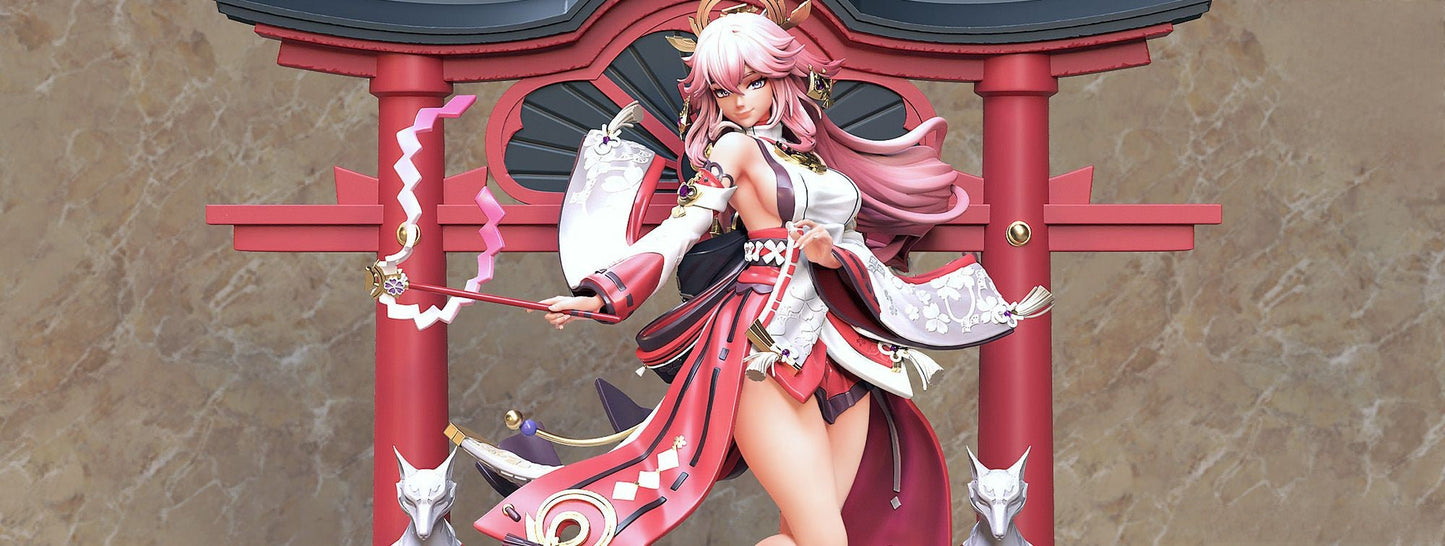 Yae Miko - Genshin Impact - STL 3D Print Files - 3D Printed Garage Kit ガレージキット Resin Model Scale Figure フィギュア
