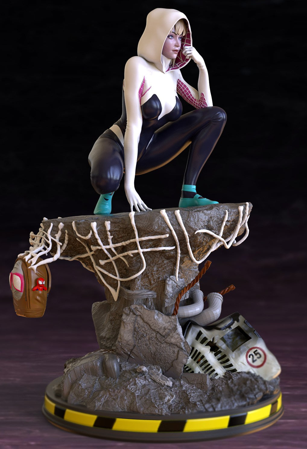 1330 Spider Gwen Special Edition - STL 3D Print Files - 3D Printed Garage Kit ガレージキット Resin Model Scale Figure フィギュア