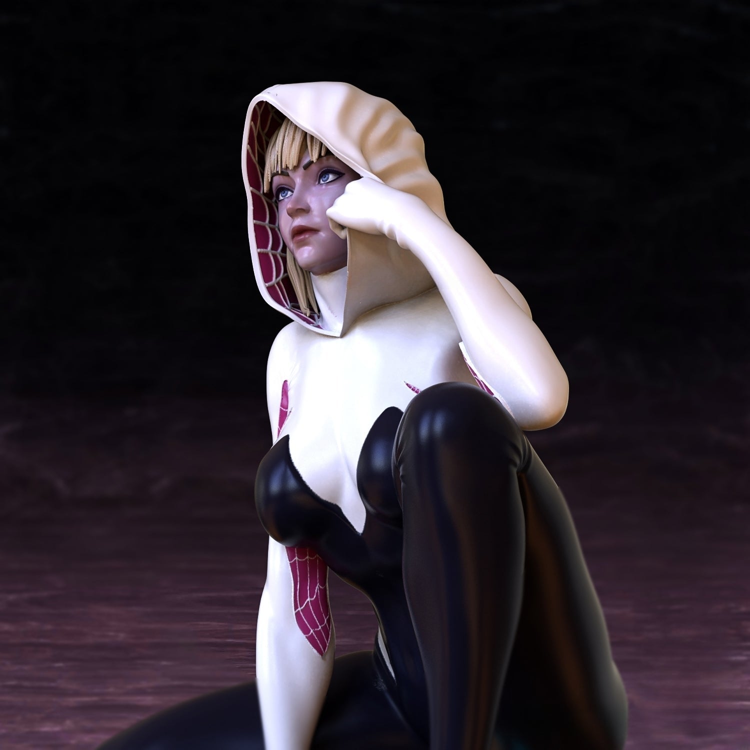 1330 Spider Gwen Special Edition - STL 3D Print Files - 3D Printed Garage Kit ガレージキット Resin Model Scale Figure フィギュア