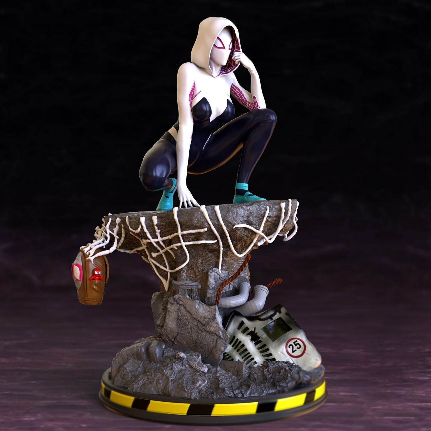 1330 Spider Gwen Special Edition - STL 3D Print Files - 3D Printed Garage Kit ガレージキット Resin Model Scale Figure フィギュア
