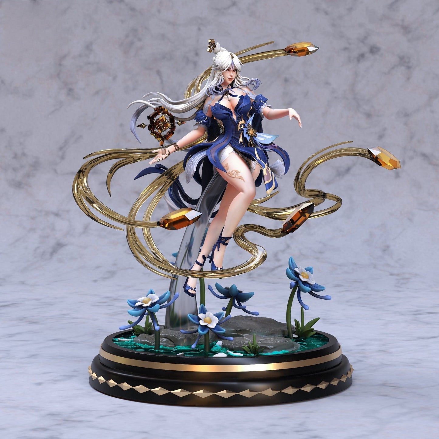 Ningguang - Genshin Impact - STL 3D Print Files - 3D Printed Garage Kit ガレージキット Resin Model Scale Figure フィギュア