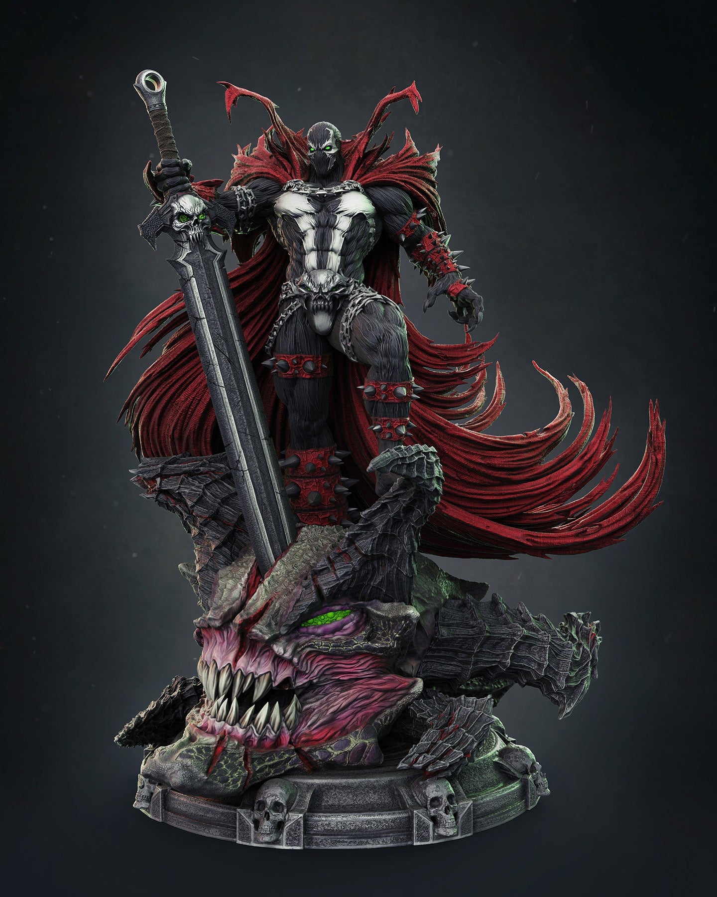 1359 Spawn - Al Simmons - STL 3D Print Files - 3D Printed Garage Kit ガレージキット Resin Model Scale Figure フィギュア