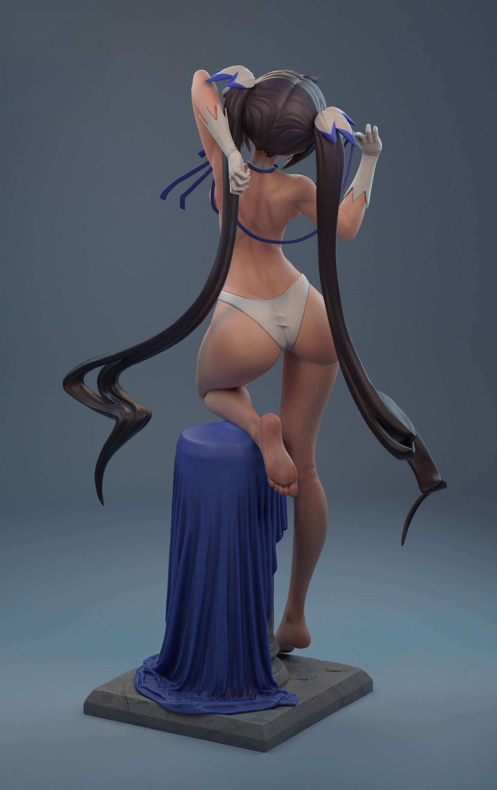 Hestia Special Edition - DanMachi - STL 3D Print Files - 3D Printed Garage Kit ガレージキット Resin Model Scale Figure フィギュア