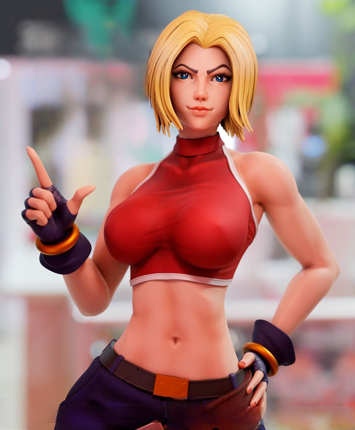 Blue Mary Special Edition - King of Fighters - STL 3D Print Files - 3D Printed Garage Kit ガレージキット Resin Model Scale Figure フィギュア