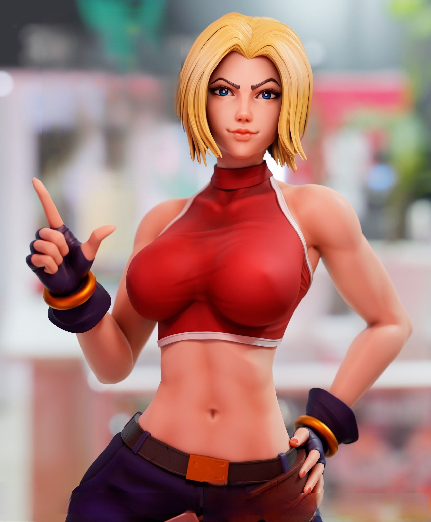 Blue Mary Special Edition - King of Fighters - STL 3D Print Files - 3D Printed Garage Kit ガレージキット Resin Model Scale Figure フィギュア