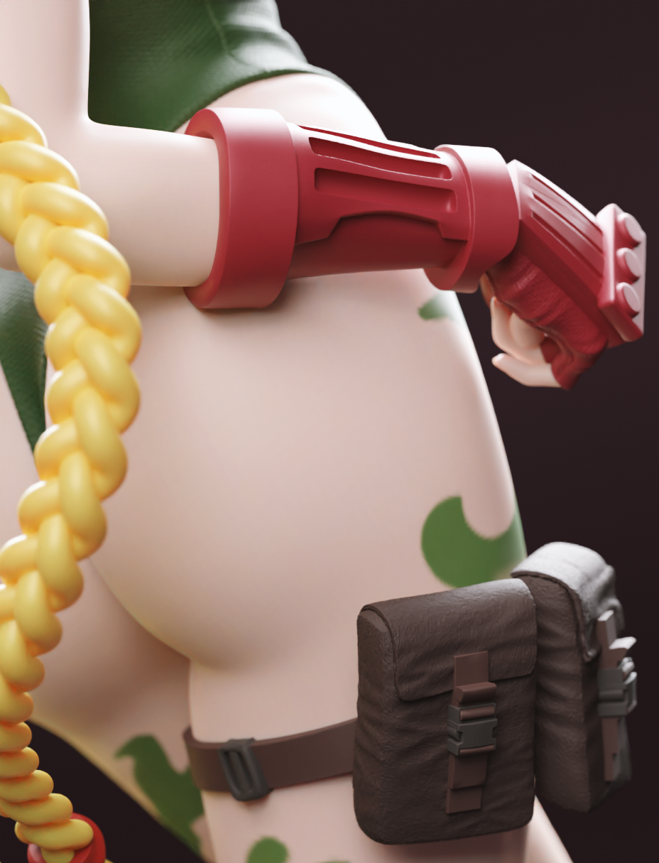 1439 Cammy Special Edition - Street Fighter - STL 3D Print Files - 3D Printed Garage Kit ガレージキット Resin Model Scale Figure フィギュア