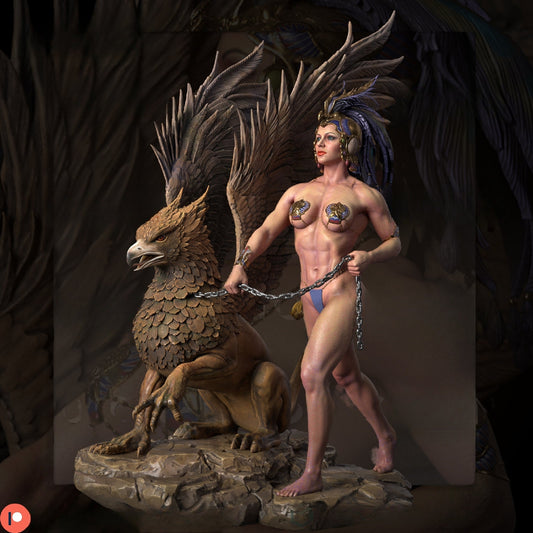 Gryphon Keeper - STL 3D Print Files - 3D Printed Garage Kit ガレージキット Resin Model Scale Figure フィギュア