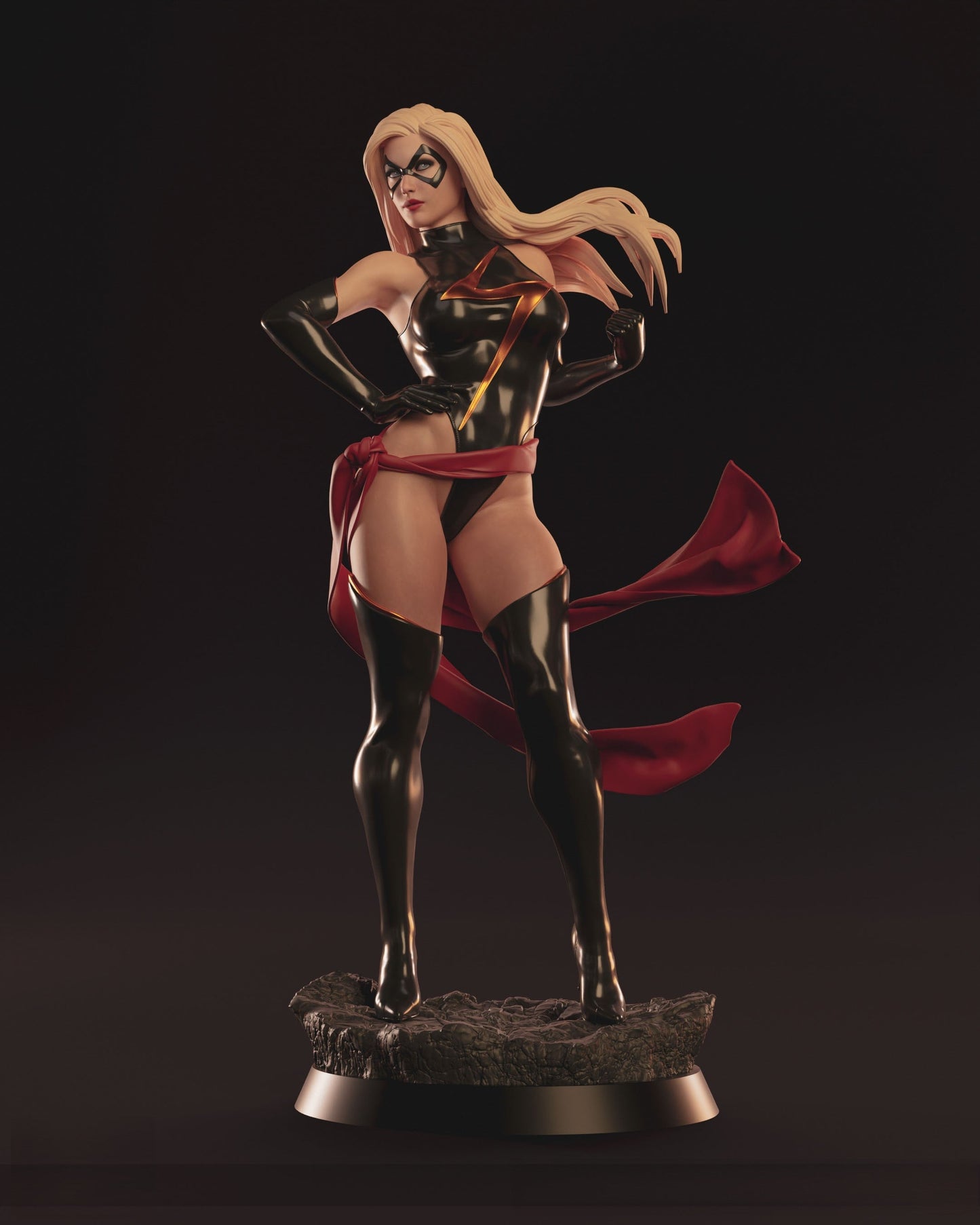 Ms. Marvel Special Edition - Carol Denvers - STL 3D Print Files - 3D Printed Garage Kit ガレージキット Resin Model Scale Figure フィギュア