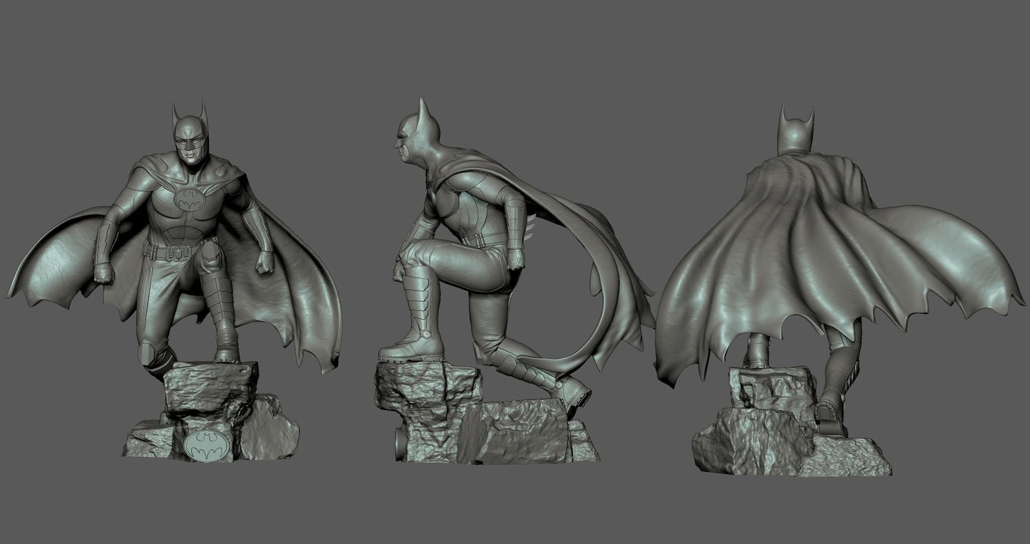 1445 Batman - Michael Keaton - STL 3D Print Files - 3D Printed Garage Kit ガレージキット Resin Model Scale Figure フィギュア