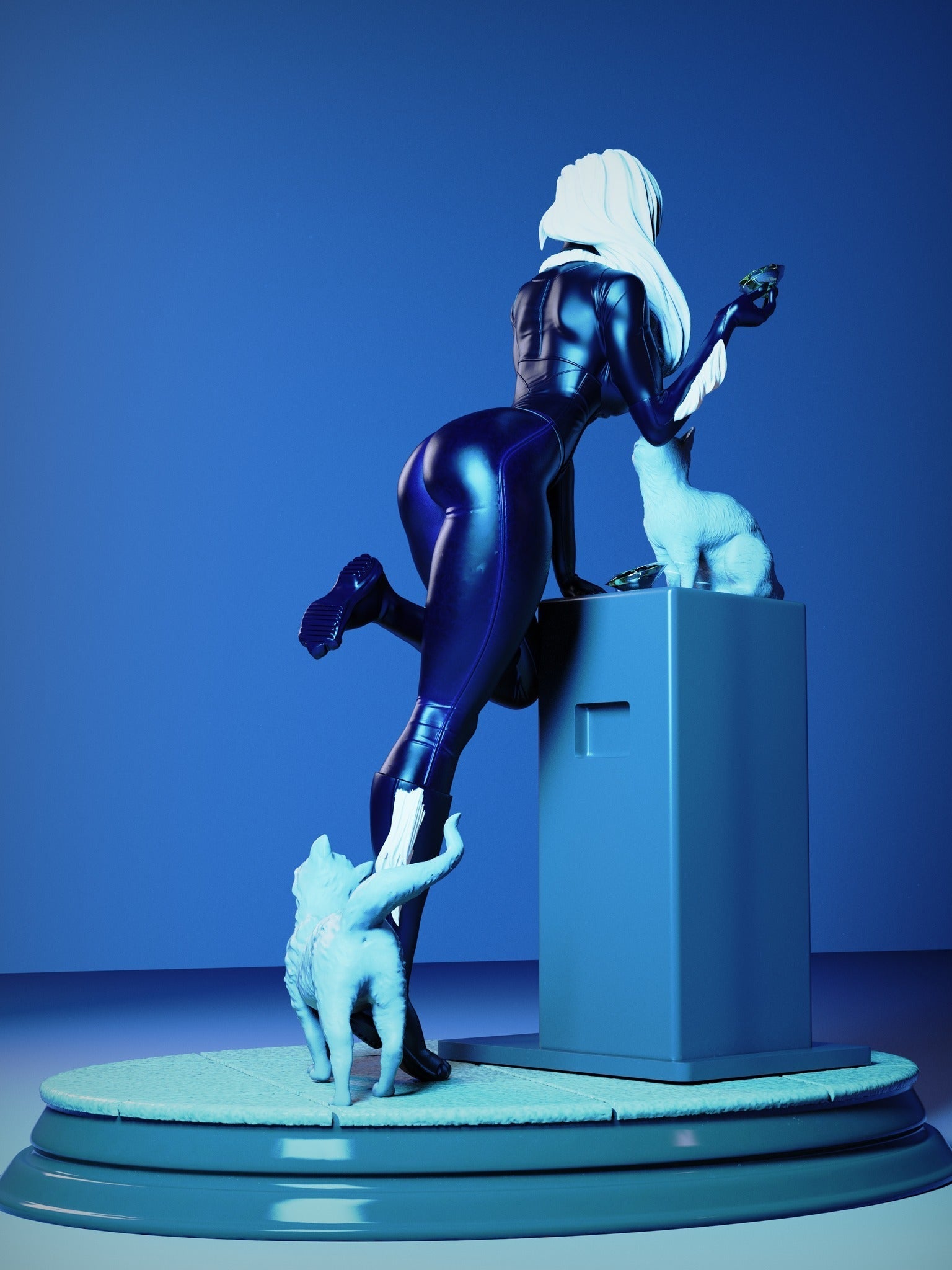 1466 Black Cat Special Edition - Marvel Comics - STL 3D Print Files - 3D Printed Garage Kit ガレージキット Resin Model Scale Figure フィギュア