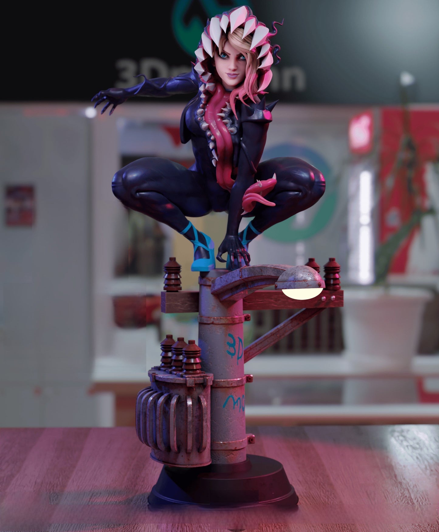 Spider Gwen Special Edition - Venom Gwen - STL 3D Print Files - 3D Printed Garage Kit ガレージキット Resin Model Scale Figure フィギュア