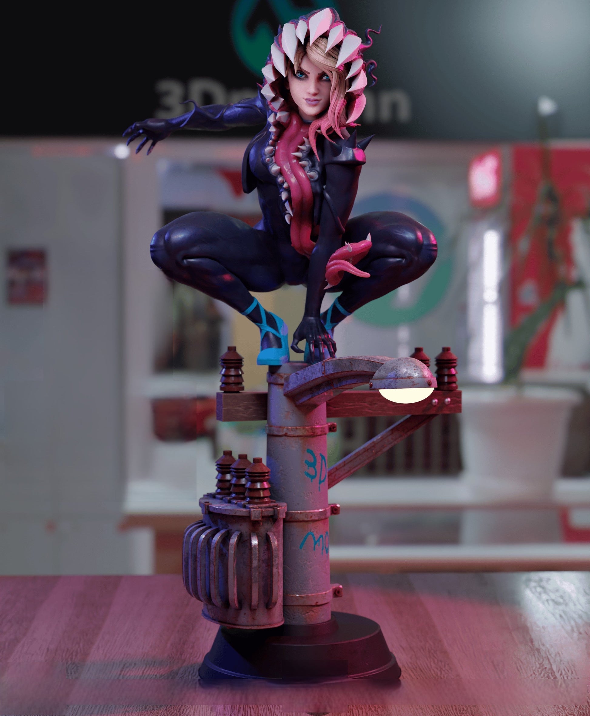 Spider Gwen Special Edition - Venom Gwen - STL 3D Print Files - 3D Printed Garage Kit ガレージキット Resin Model Scale Figure フィギュア