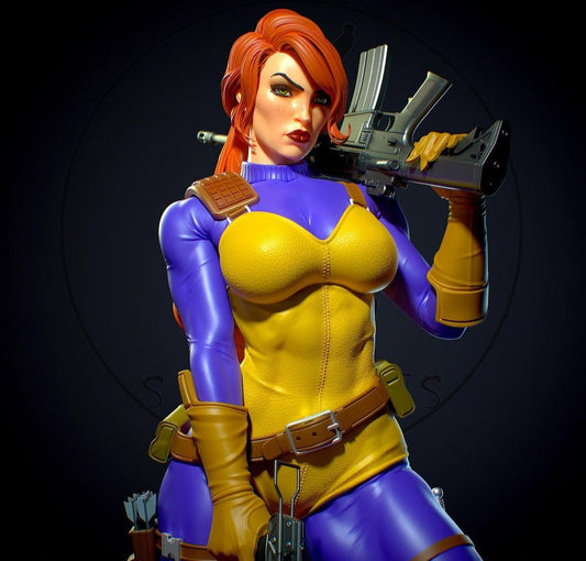 Scarlett Special Edition - G.I. Joe - STL 3D Print Files - 3D Printed Garage Kit ガレージキット Resin Model Scale Figure フィギュア