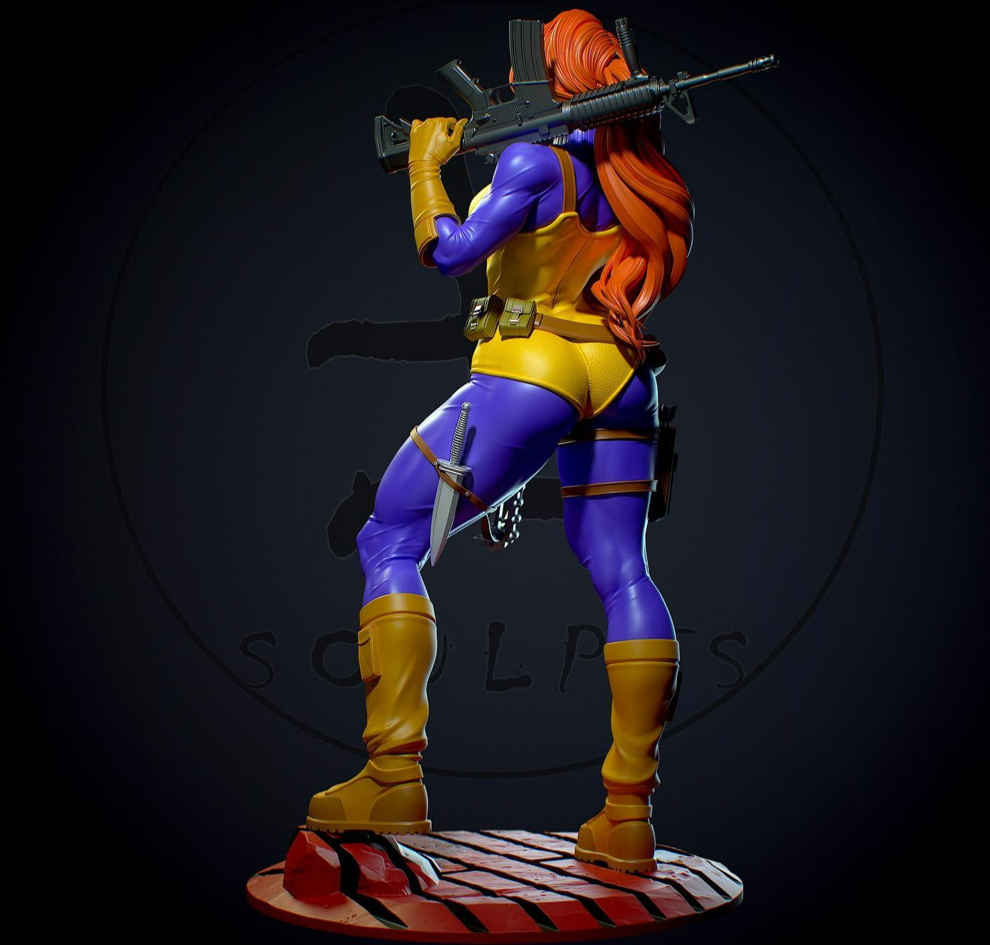 Scarlett Special Edition - G.I. Joe - STL 3D Print Files - 3D Printed Garage Kit ガレージキット Resin Model Scale Figure フィギュア