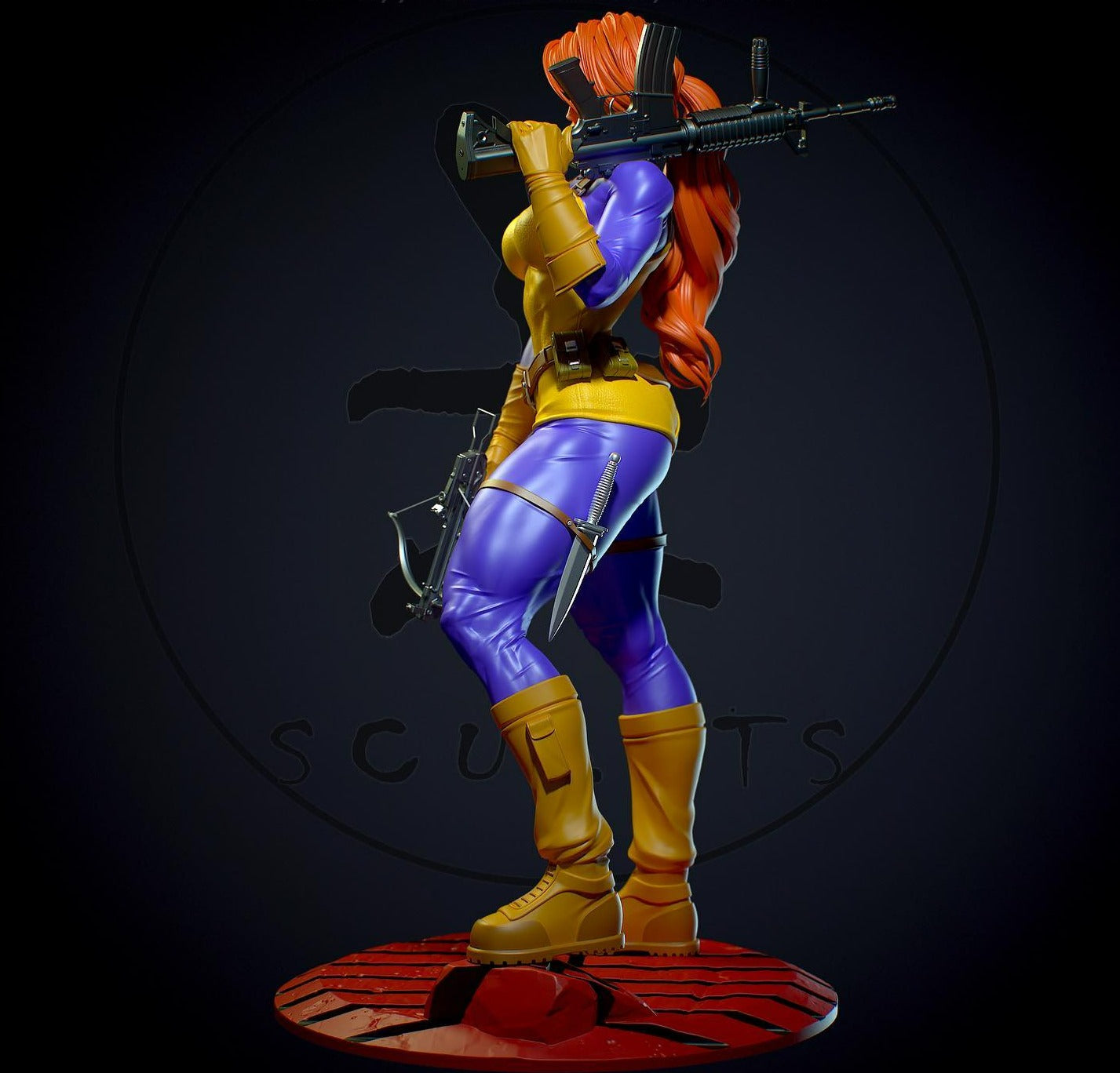 Scarlett Special Edition - G.I. Joe - STL 3D Print Files - 3D Printed Garage Kit ガレージキット Resin Model Scale Figure フィギュア